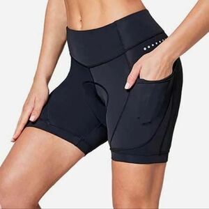 Bayleaf Flyleaf 5.1" Padded Shorts Black Size Women's Medium NEW with Tags